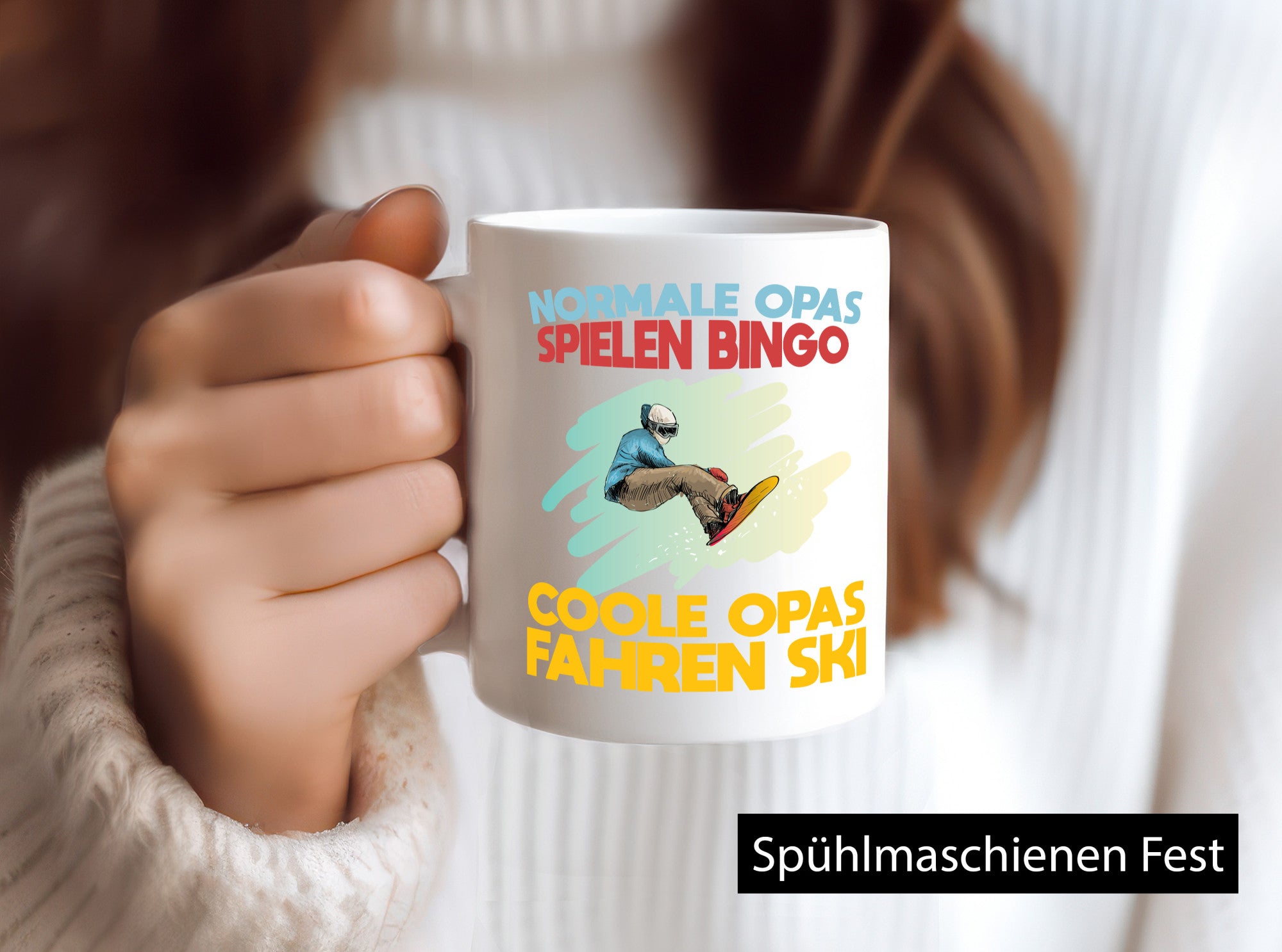 Normale Opas spielen Bingo, coole fahren Ski | Snowboard Humor Familie