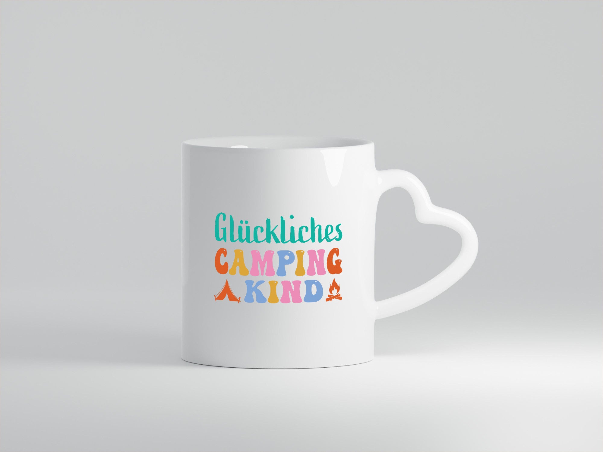 Glückliches | Camping Kind lustiger Spruch Geschenk Humor Geschenkidee Tasse