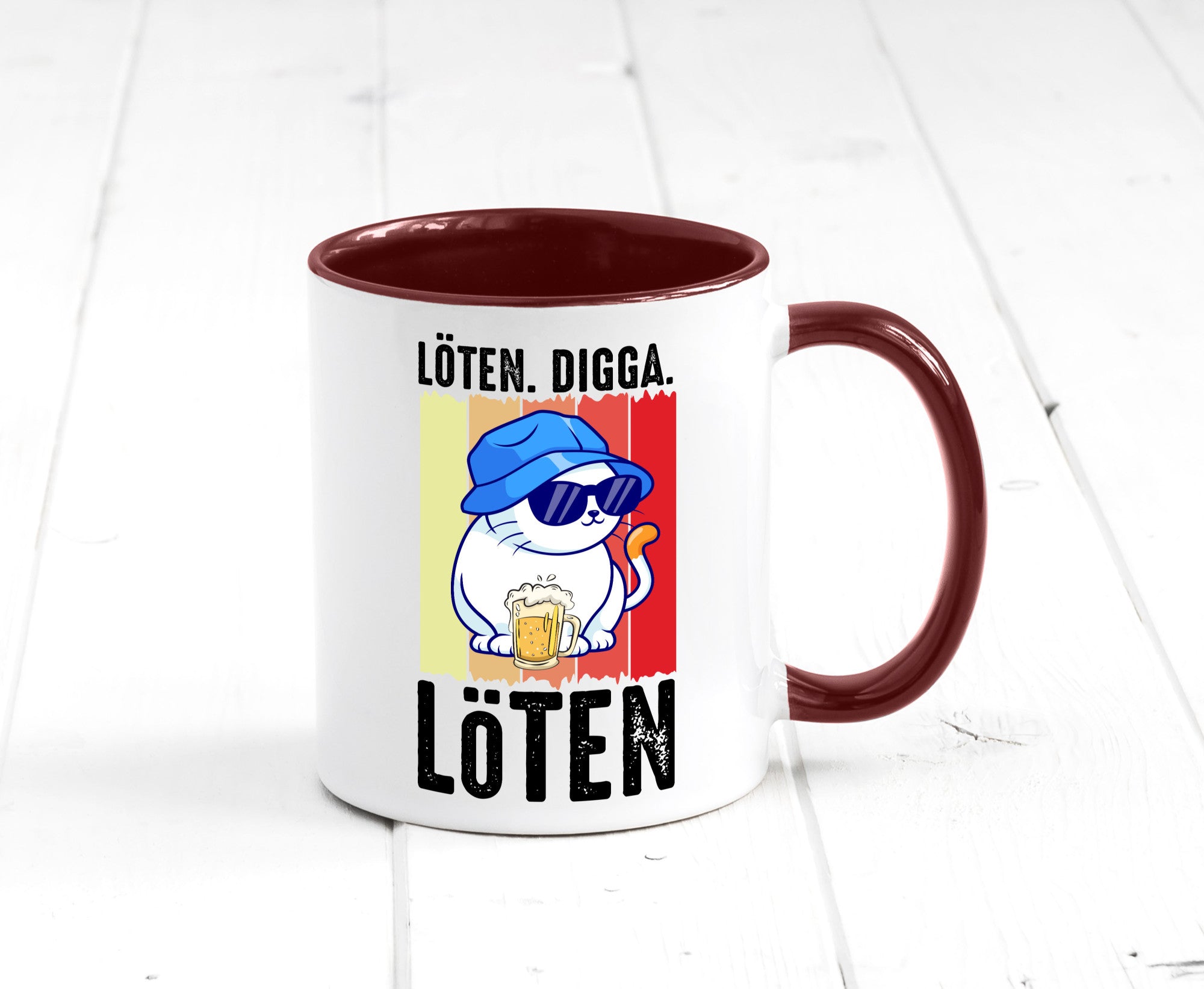 Löten Digga | Katze mit Bier Bierkatze Geschenk Tierliebhaber Humor lustiger