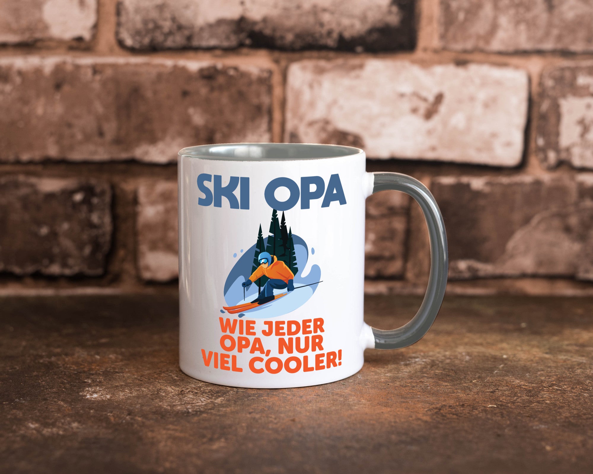 Ski Opa, normal, nur cooler | Skifahrer Bäume Schnee Geschenkidee Familie Humor
