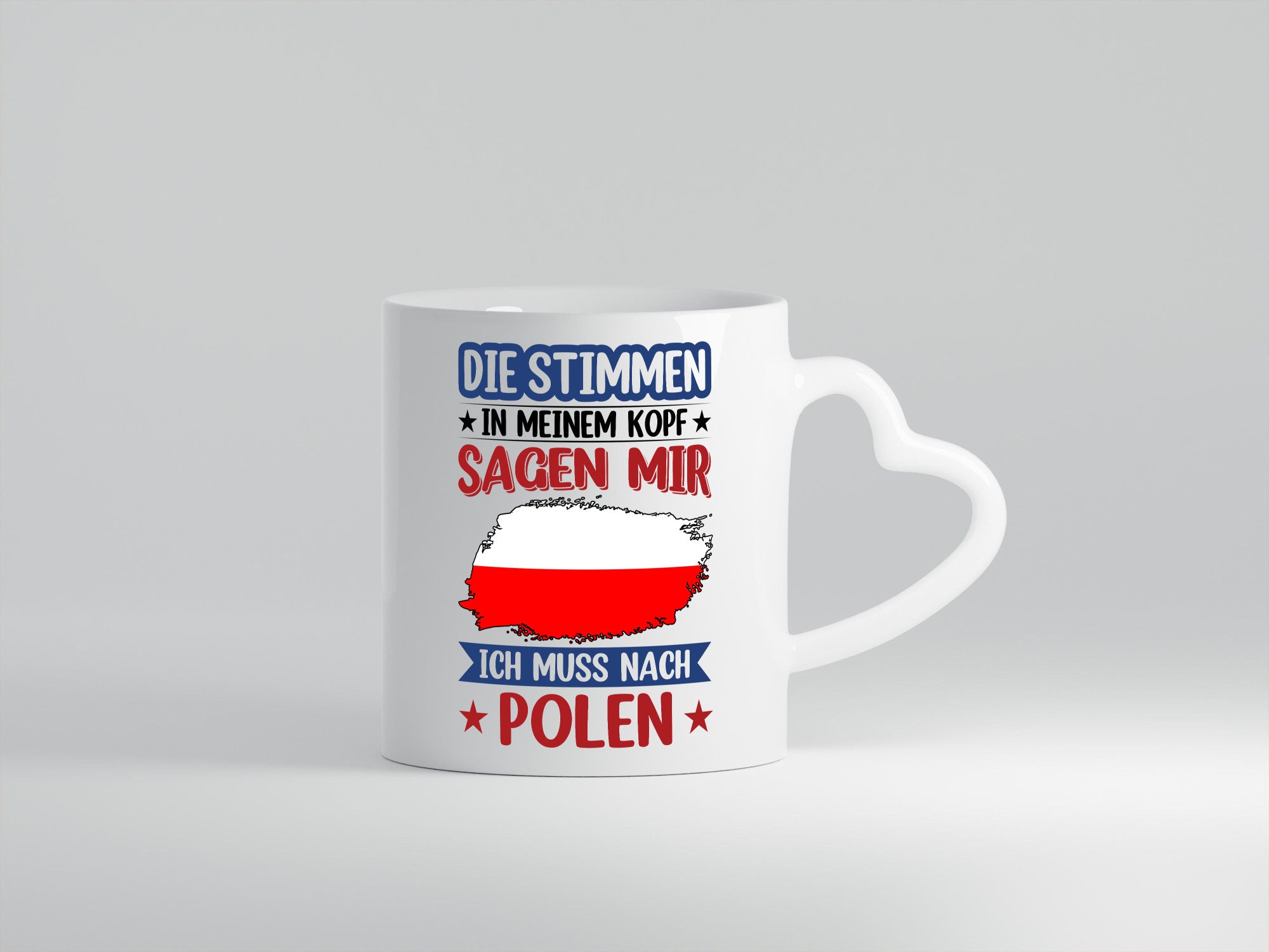 Polen | Urlaub Stimmen in meinem Kopf Traumland v2 Humor Geschenkidee Tasse