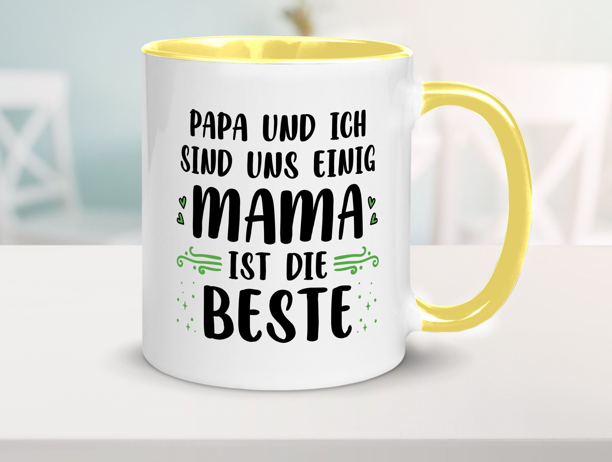 Papa und ich sind uns einige Mama ist die beste | Muttertag Geschenk Familie