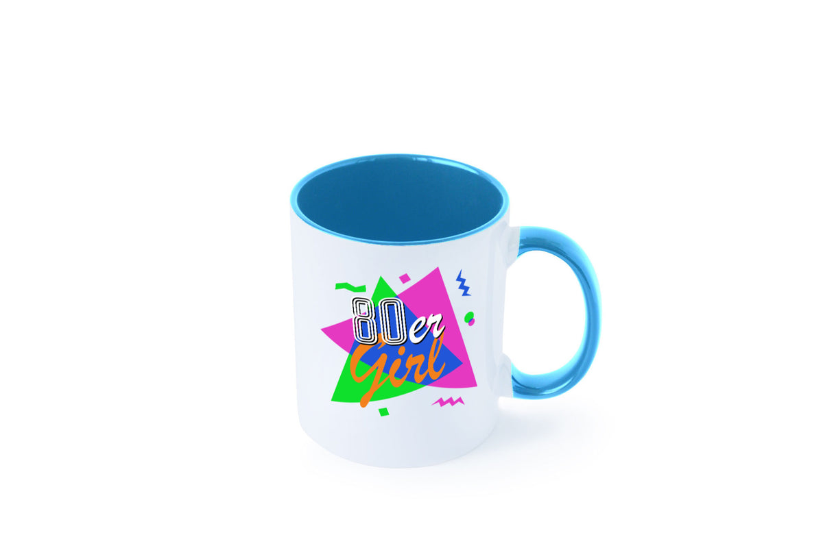80er Girl - Jahre bunt + verrückt retro Humor Geschenkidee Tasse