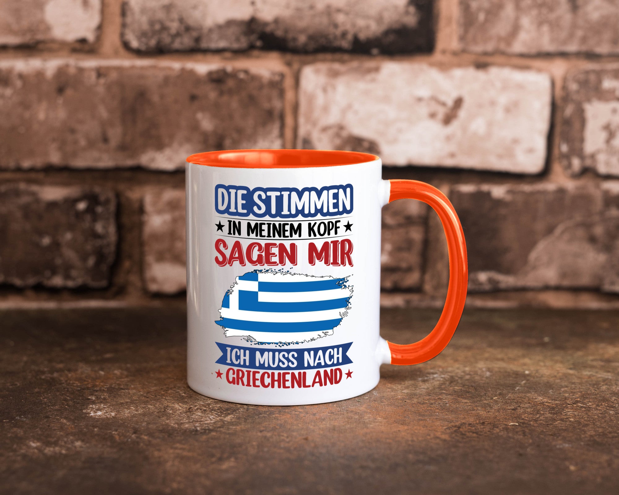 Griechenland | Urlaub Stimmen in meinem Kopf Traumland Humor Geschenkidee Tasse