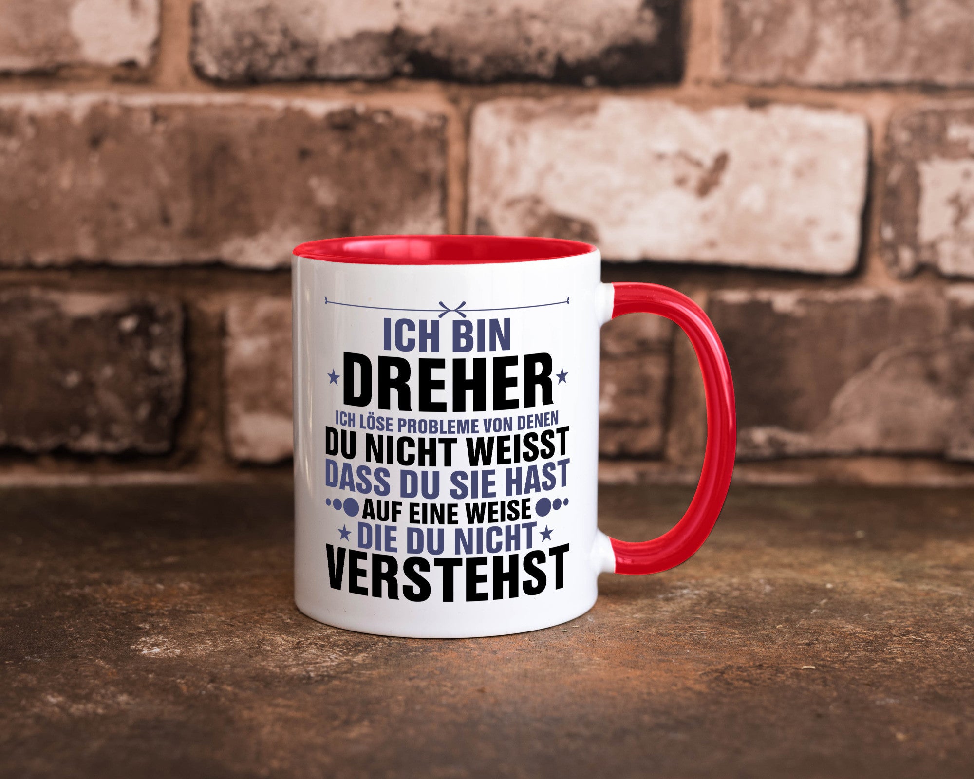 Löse Probleme: Dreher | Fräser lustiger Spruch Geschenk Humor Geschenkidee Tasse