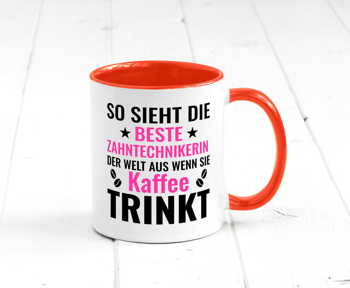 Kaffee trinkt: Zahntechnikerin | Zahnmedizin lustiger Spruch Geschenk Humor Tasse