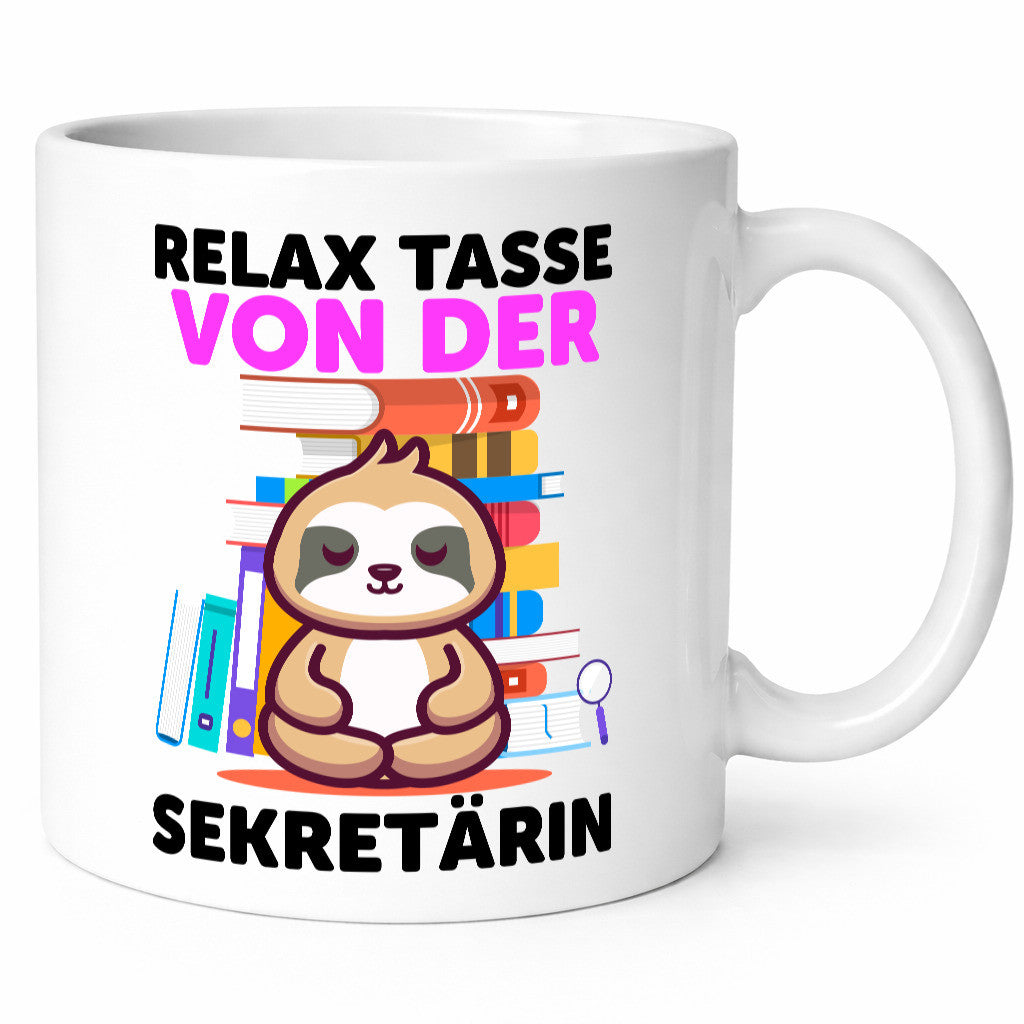 Relax Tasse: Sekretärin | Büro lustiger Spruch Geschenk Arbeit Kollegen Tasse