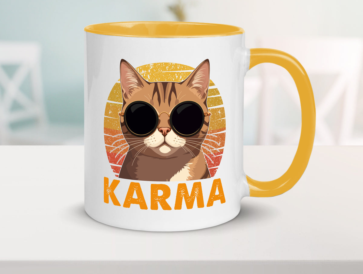 Vintage Katze | Karna Coole lustiger Spruch Geschenk Tierliebhaber Humor Tasse