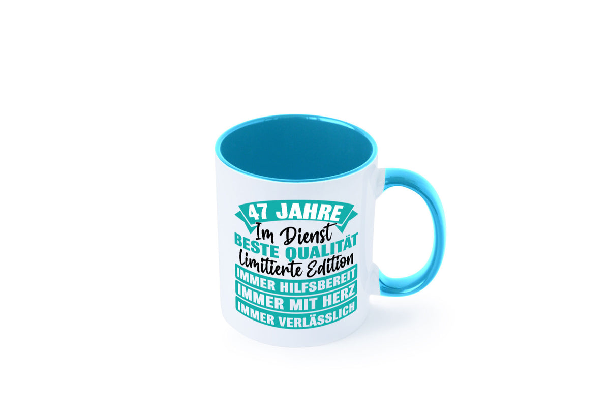 47 Jahre im Dienst | Jubiläum Arbeit Geschenk Kollegen Büro lustiger Spruch Tasse