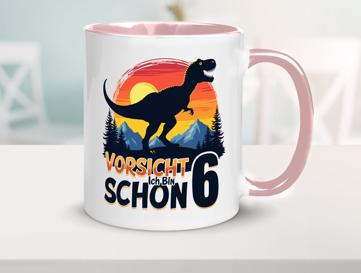 6. Geburtstag | 6 Jahre Dinosaurier Geschenkidee Humor Tasse