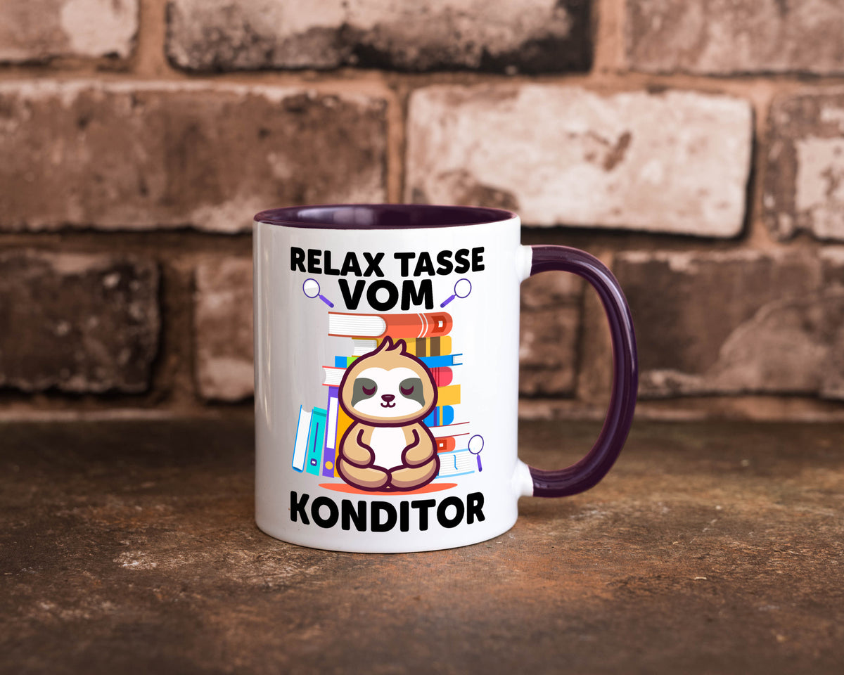 Relax Tasse: Konditor | Konditorei lustiger Spruch Geschenk Humor Geschenkidee