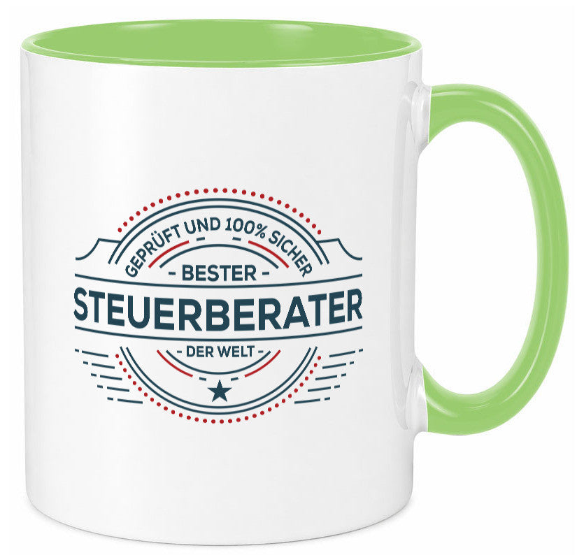 Geprüft und sicher: Steuerberater | Steuern Geschenk Humor Geschenkidee Tasse