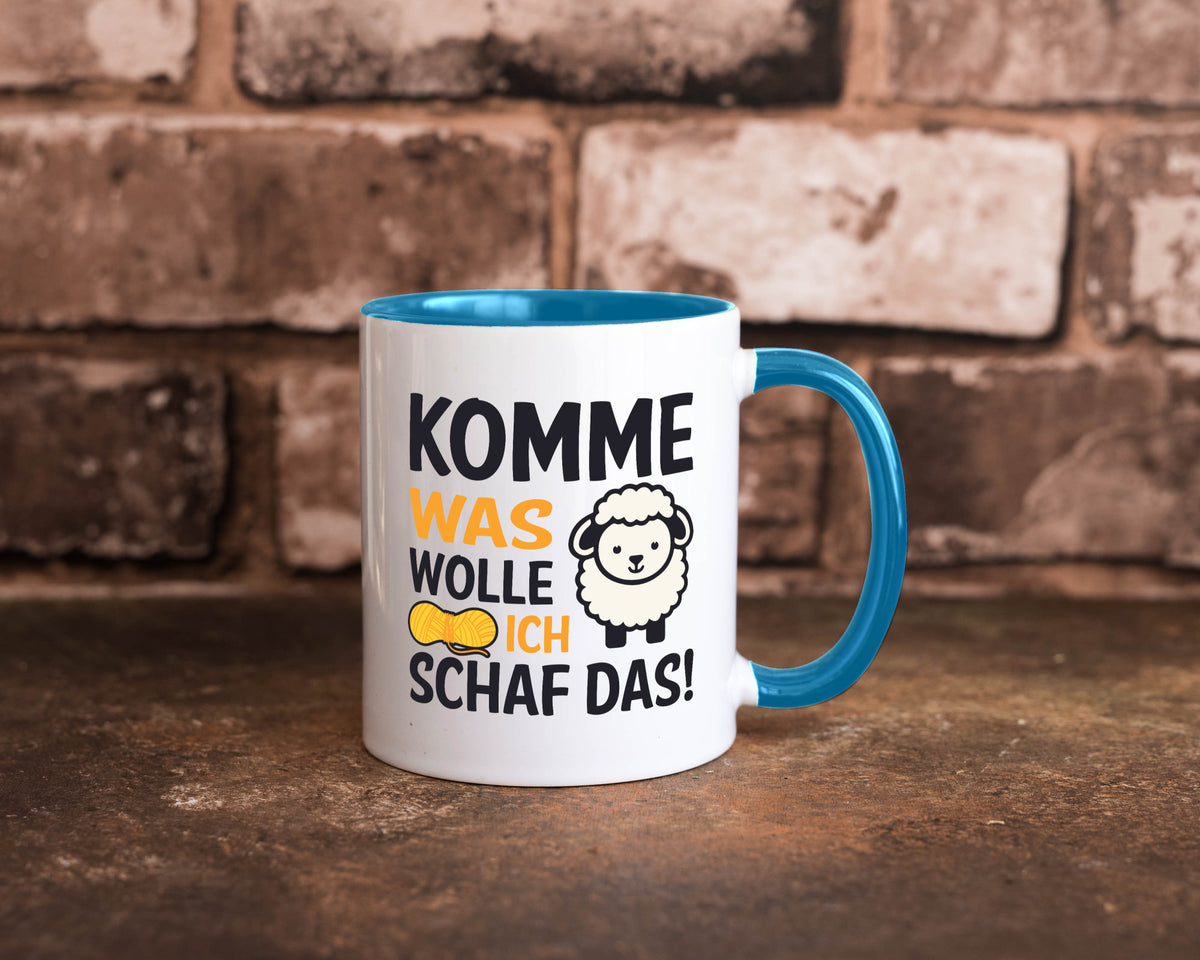 Komme was wolle, ich schaf das | Wolle Humor Geschenkidee Tasse
