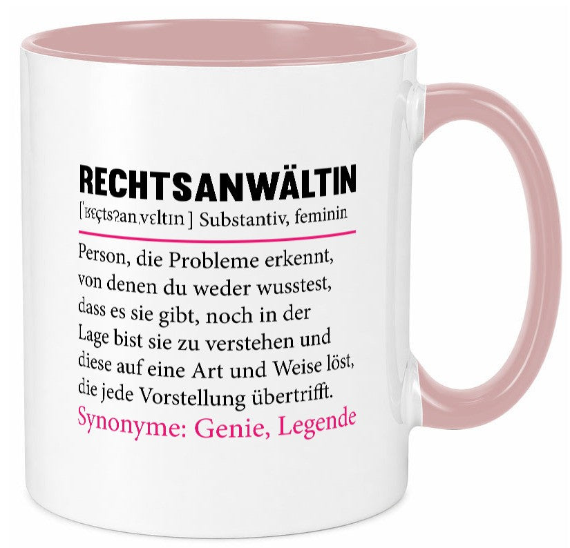 Rechtsanwältin | Spruch Jurstin Anwältin Humor v2 lustiger Geschenk Tasse