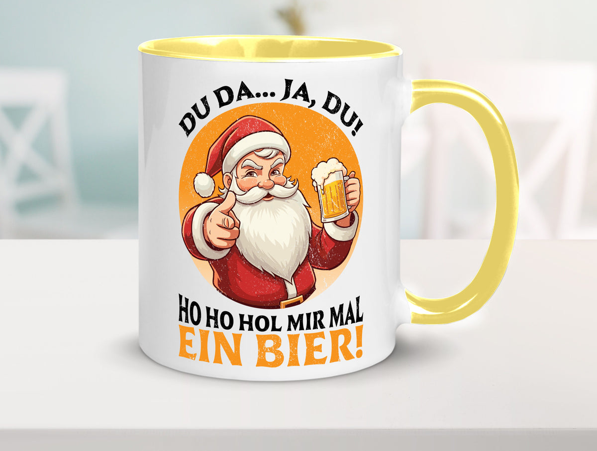 Hol mir mal ein Bier | Ugly Christmas Santa lustig Humor Geschenkidee Geschenk Tasse