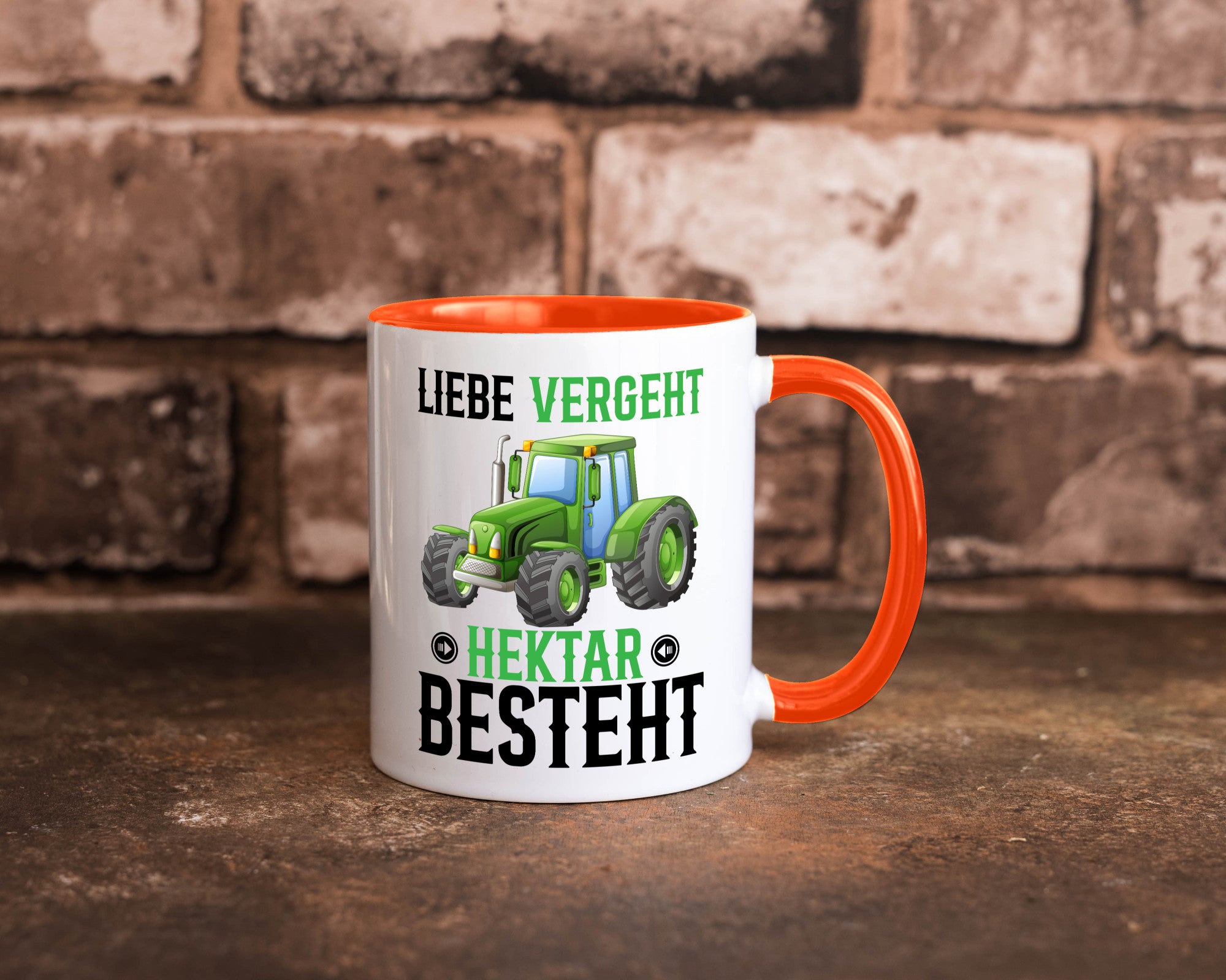 Liebe vergeht Hektar besteht | Traktor Bauer landwirt Humor Geschenkidee Tasse