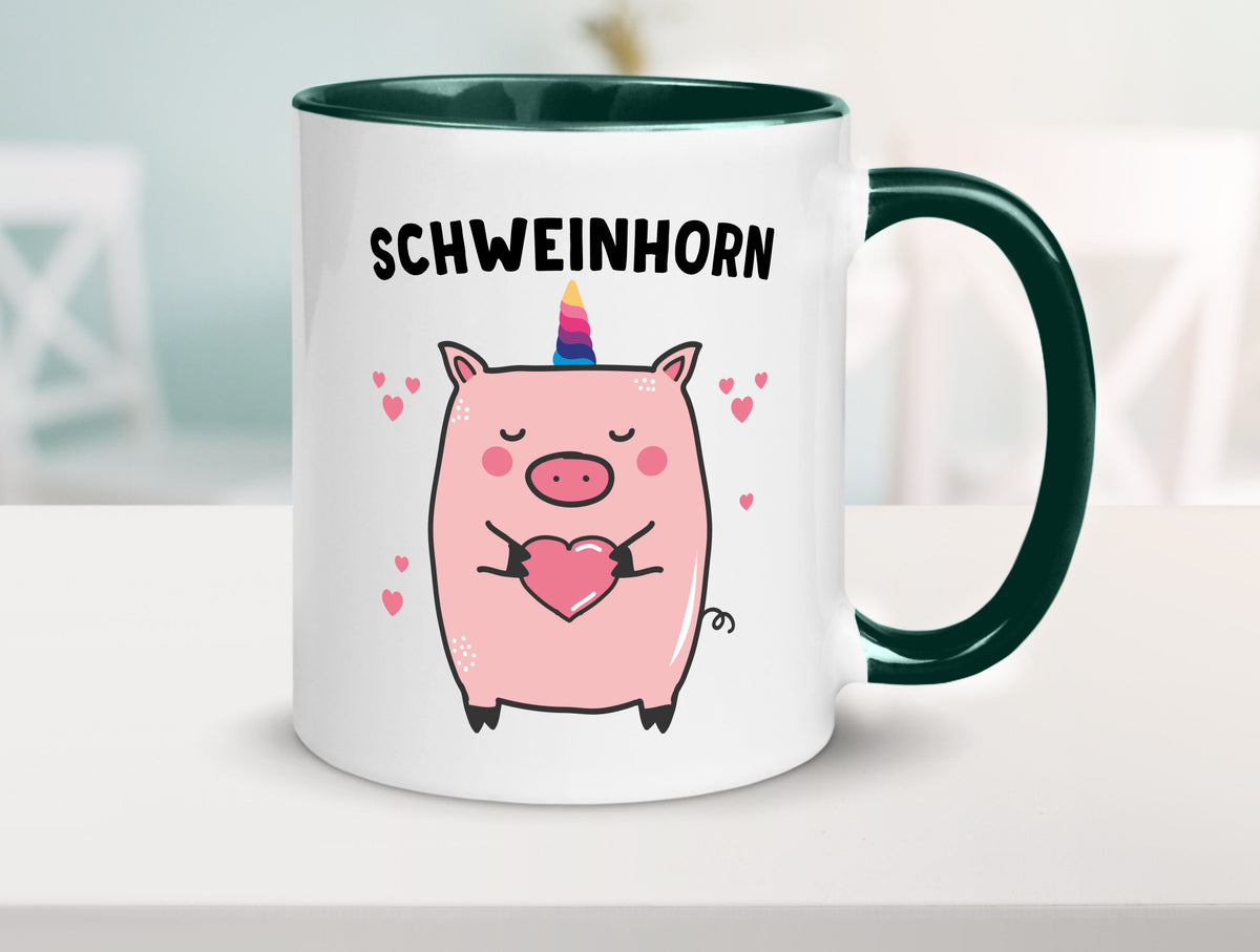 Schweinhorn lustig Humor Geschenkidee Geschenk Tasse