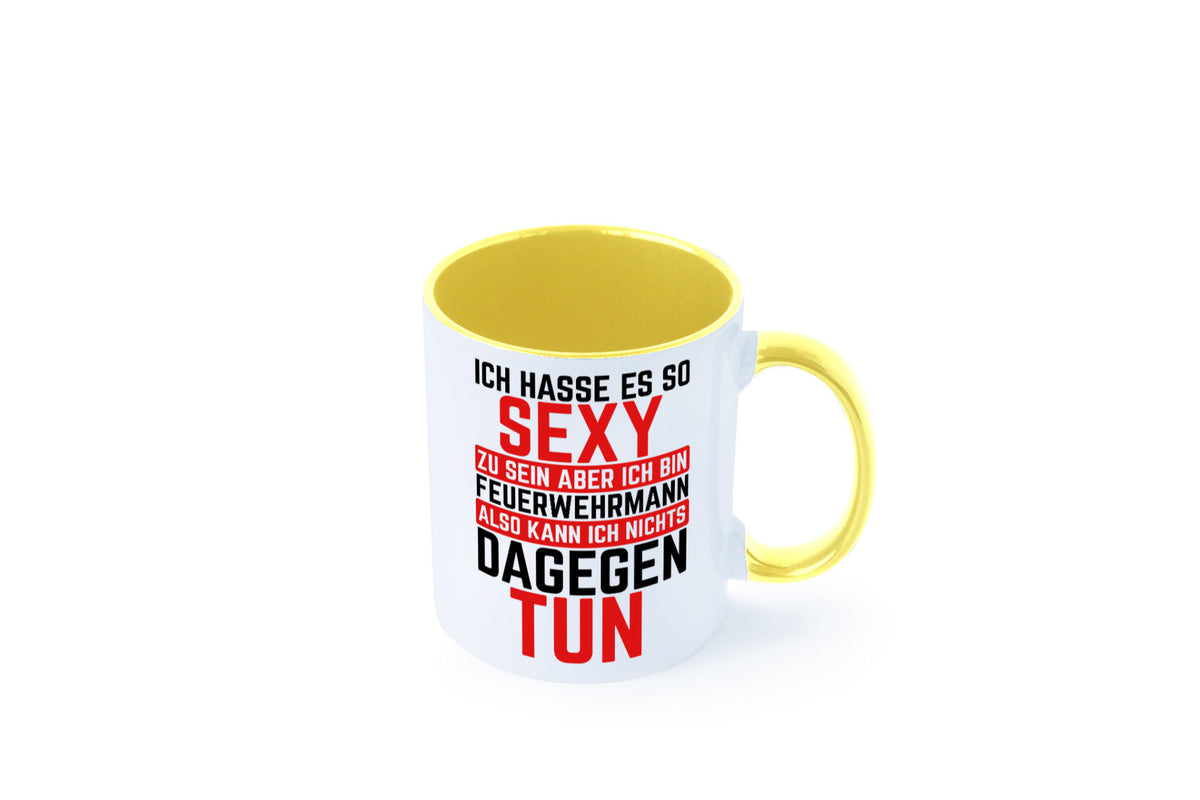 Sexy Feuerwehrmann | Helden Flammen Brandeinsatz lustig Humor Geschenkidee Tasse
