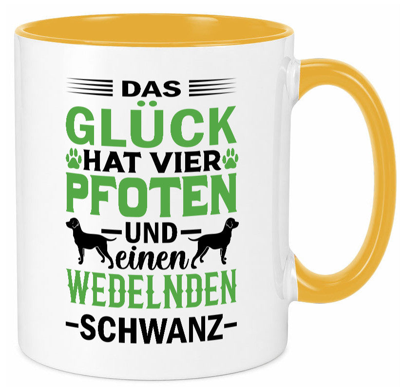 Das Glück hat 4 Pfoten | Hundeliebhaber Ich liebe Hunde Geschenk Tierliebhaber