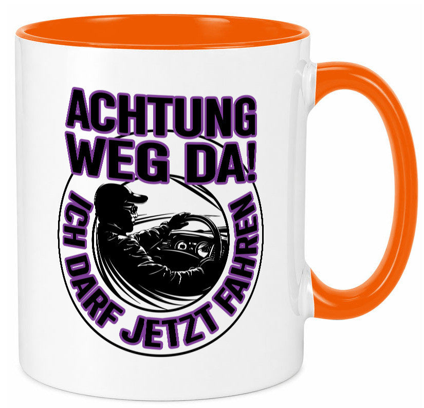 Achtung weg da ich darf jetzt Fahren | Führerschein lustig Humor Geschenkidee