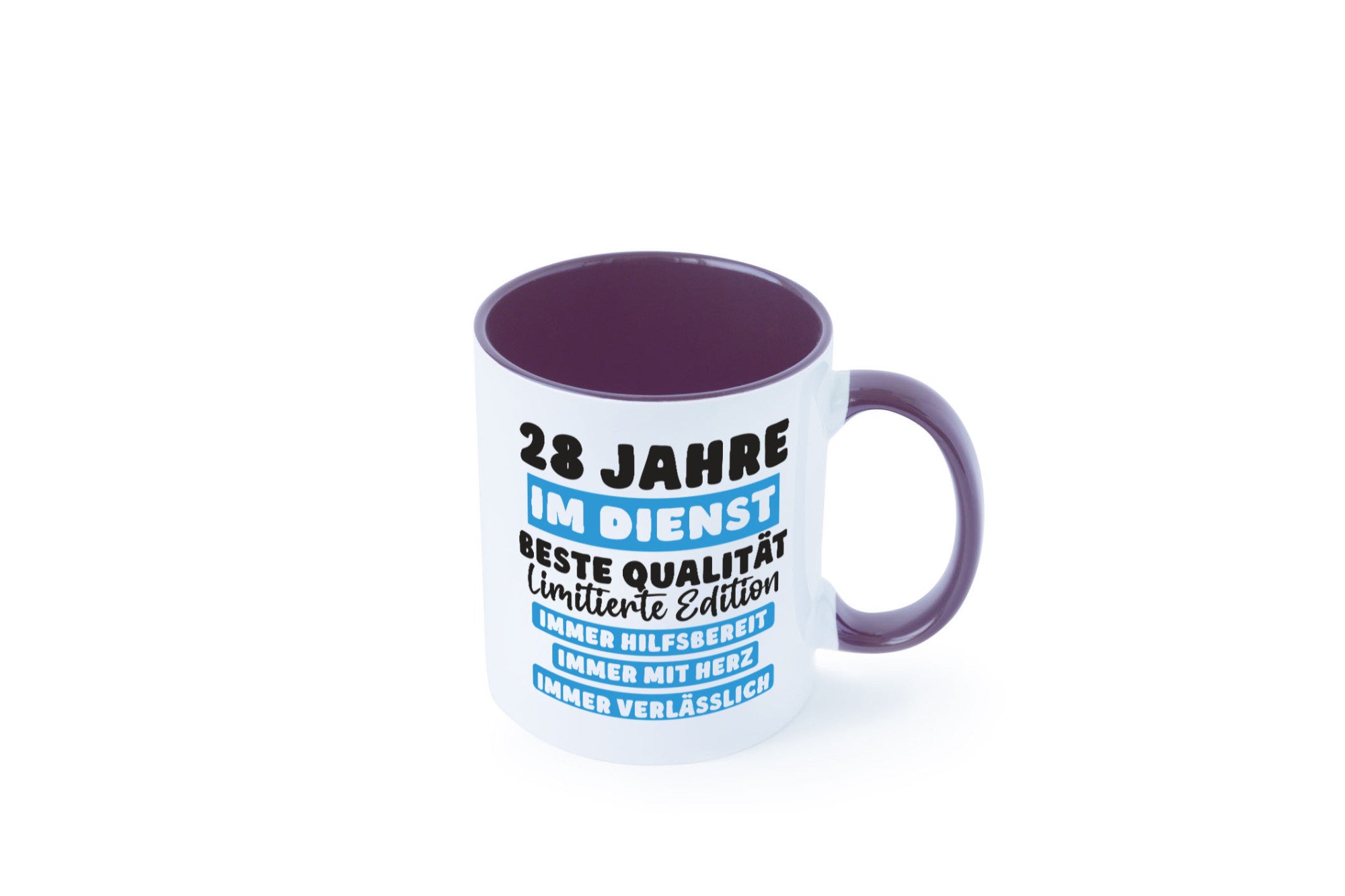 28 Jahre im Dienst | Jubiläum Arbeit v6 lustig Kollegen Büro Geschenk Tasse