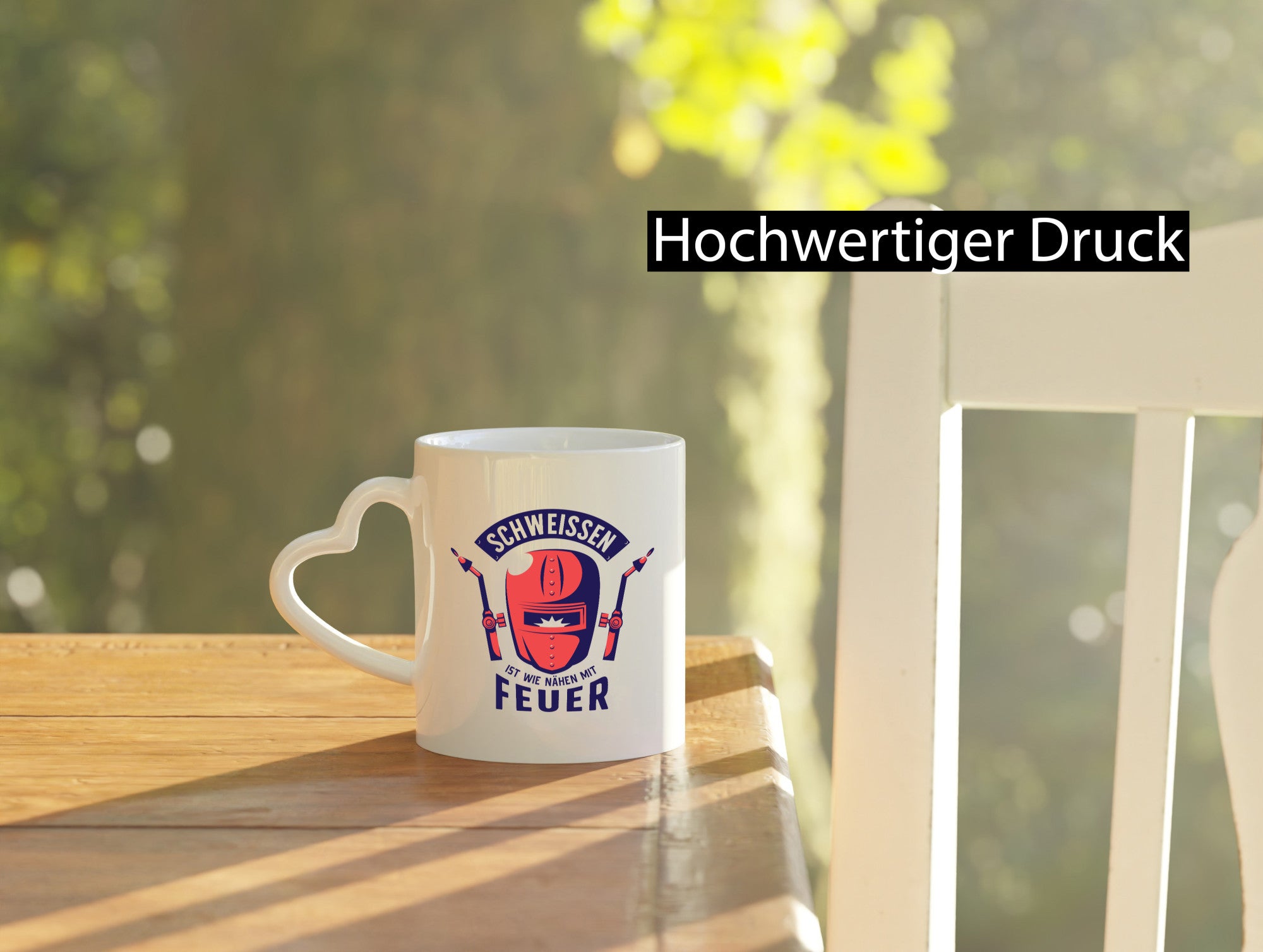 Schweissen, nähen mit Feuer | Schweissmaske Humor Geschenkidee Tasse