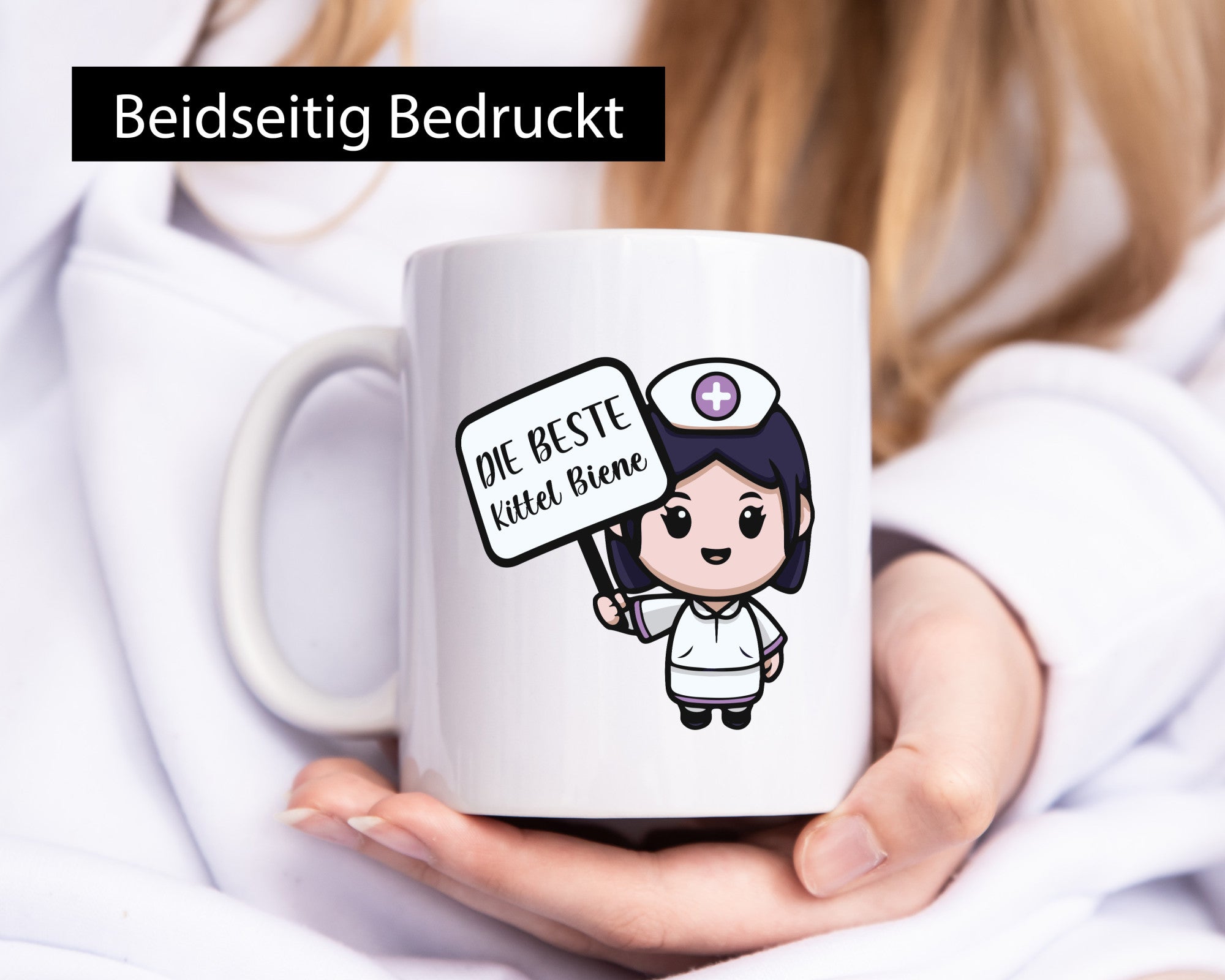 Die beste Kittel Biene | Krankenschwester Schild Geschenkidee Humor Tasse