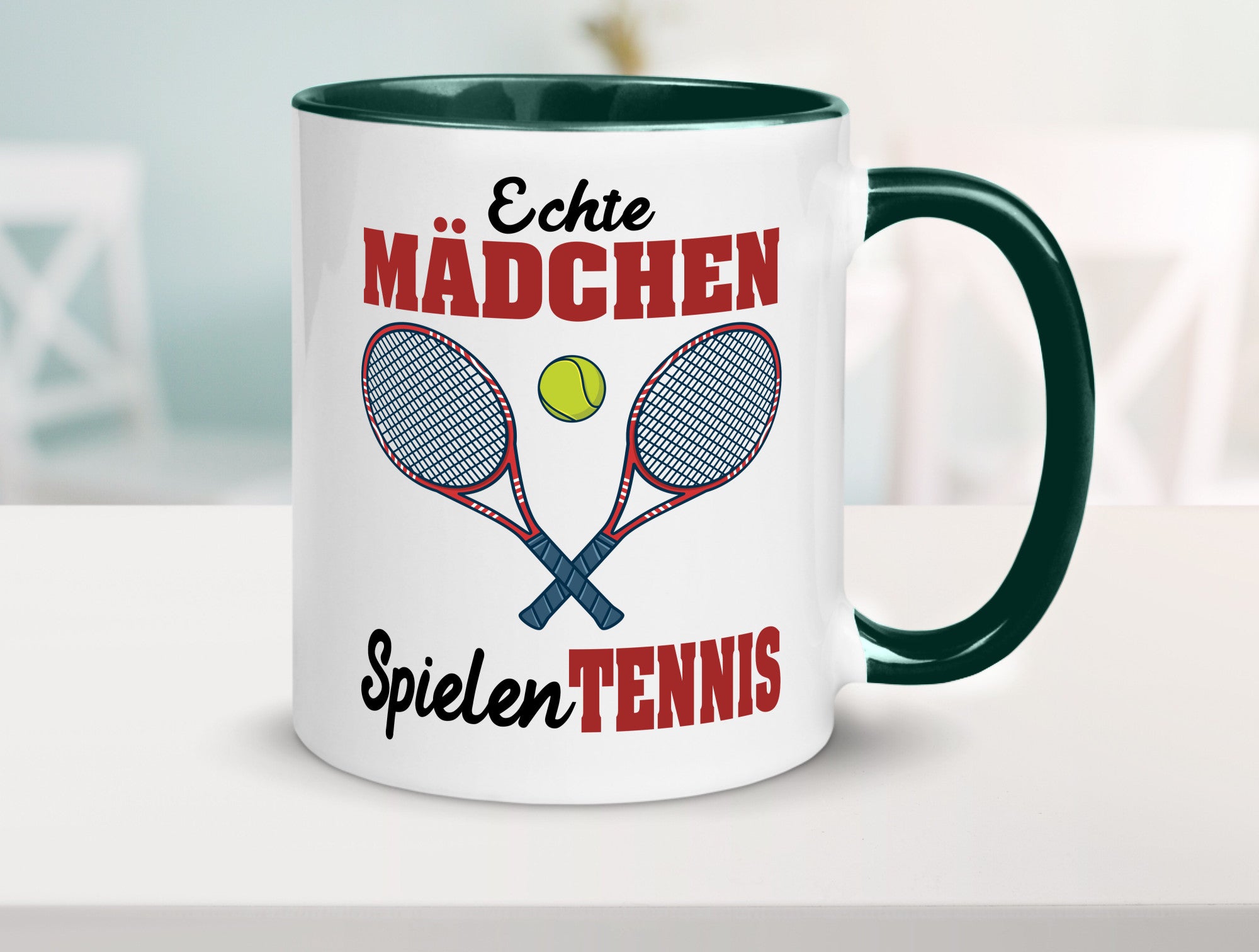 Echte Mädchen Spielen Tennis | Sport Geschenkidee Humor Tasse