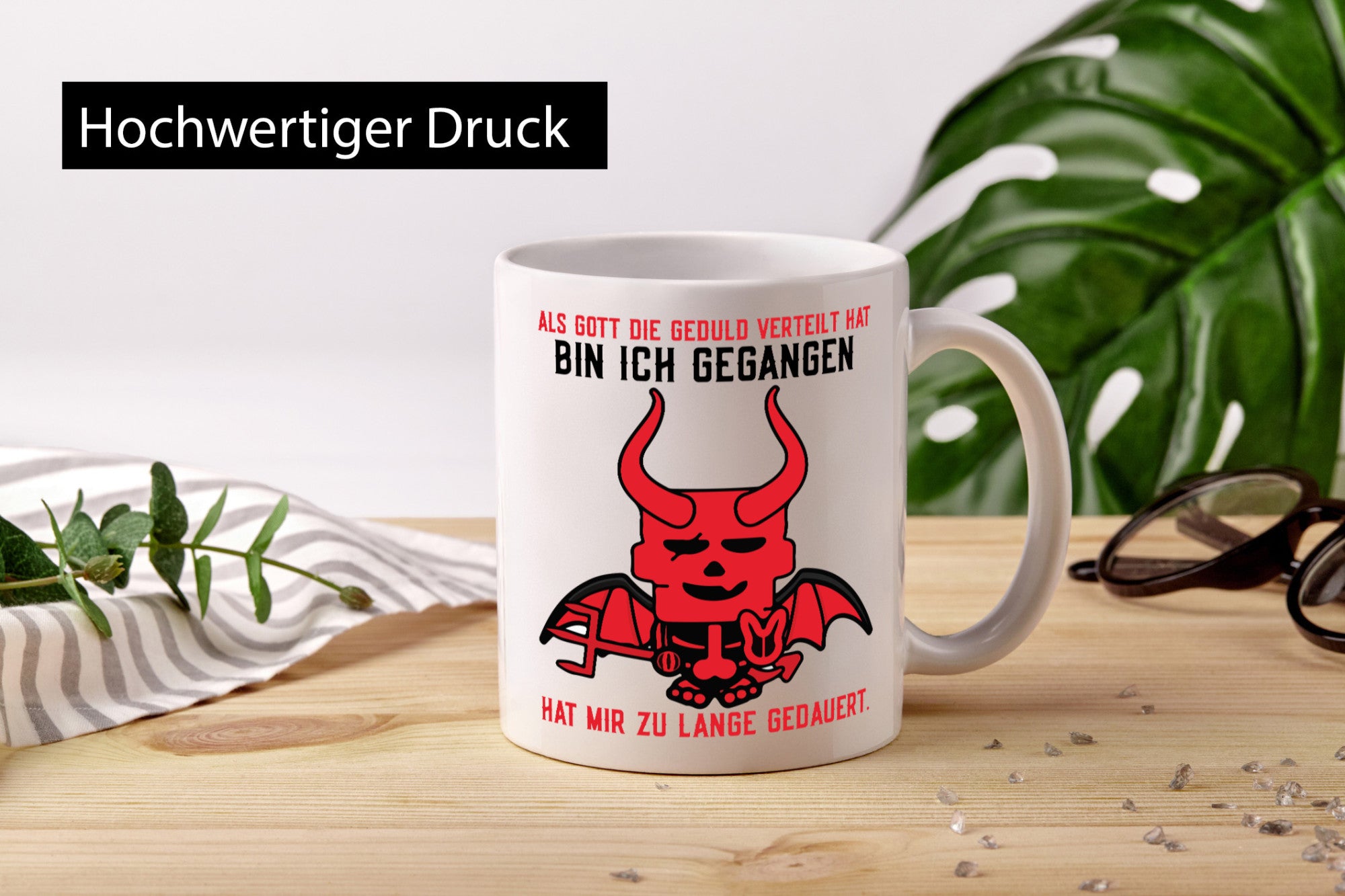 Als Gott die Geduld verteilt hat | Teufel Comic Ungeduldig lustig Humor