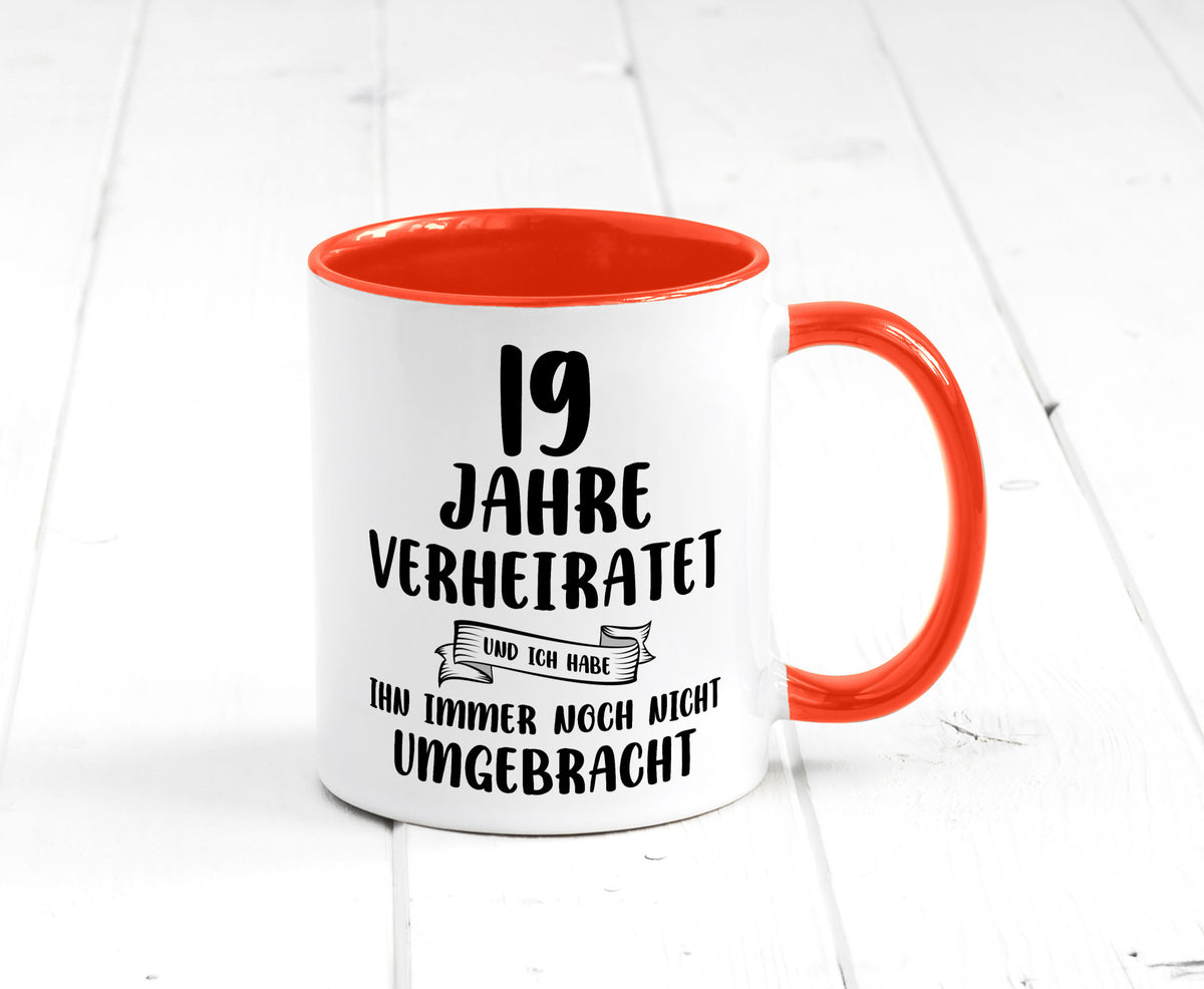 19 Jahre Verheiratet, immer noch am Leben! lustig Humor Geschenkidee Geschenk Tasse