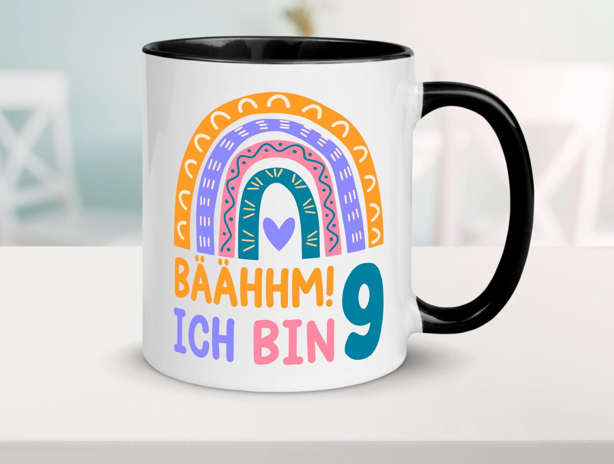 9. Geburtstag | 9 Jahre Regenbogen Bääm Mädchen Geschenk Geschenkidee lustiger
