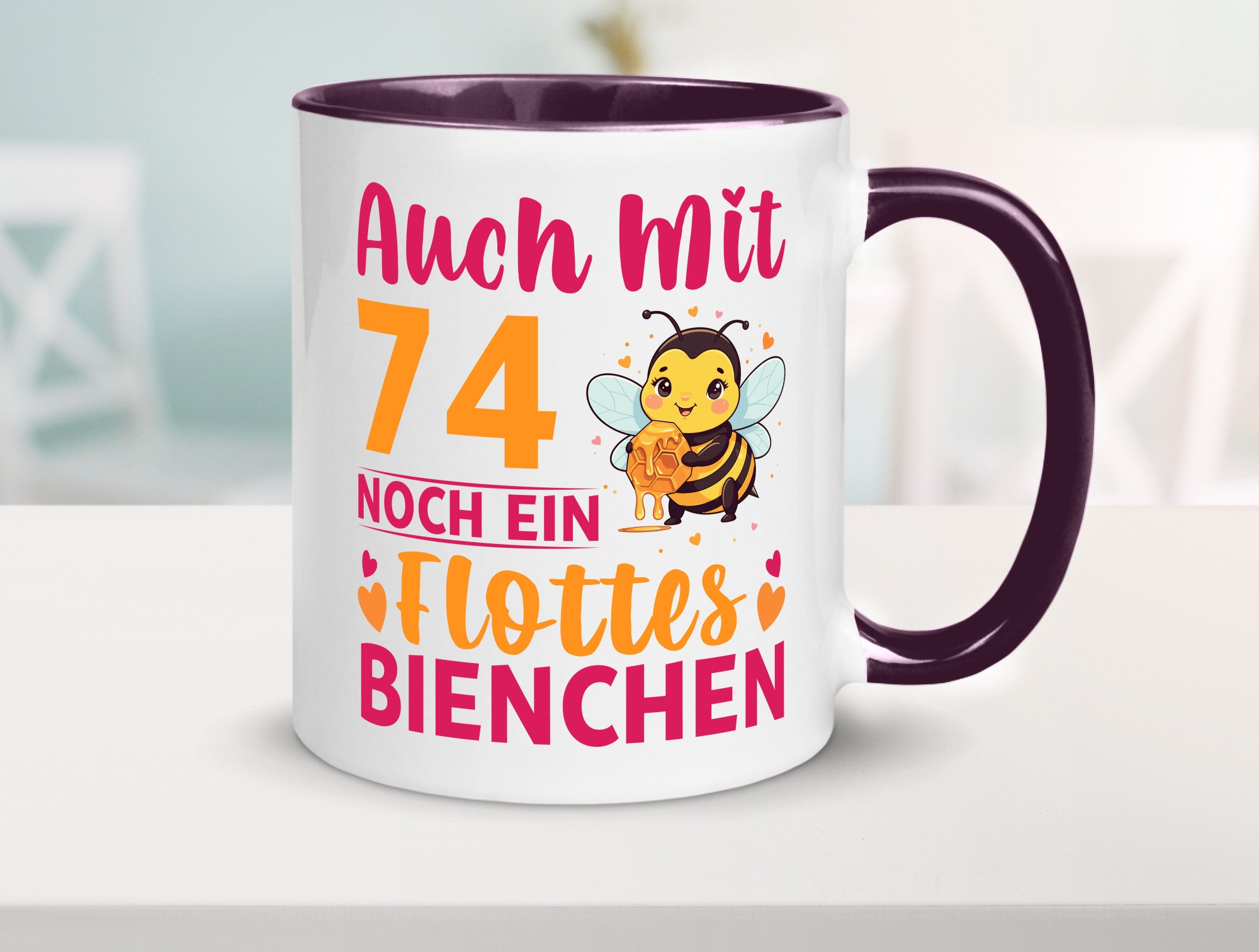 74. Geburtstag | Flottes Bienchen 74 Jahre v2 Geschenkidee Humor Tasse