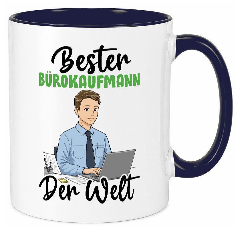Bester Bürokaufmann | Kaufmann v2 lustig Arbeit Kollegen Büro Geschenk Tasse