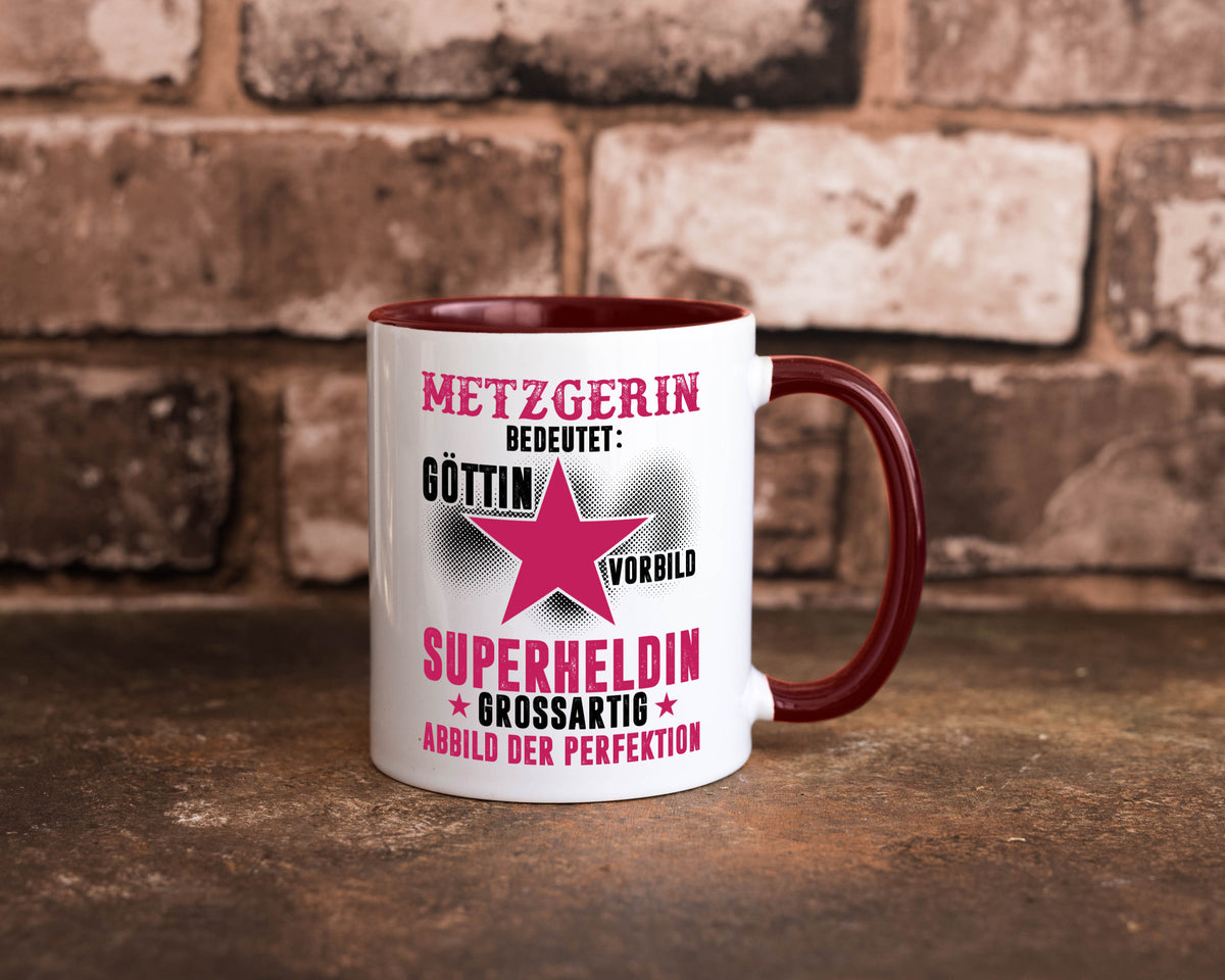 Bedeutung von Metzgerin | Fleischerin Geschenk Humor Geschenkidee lustiger Tasse