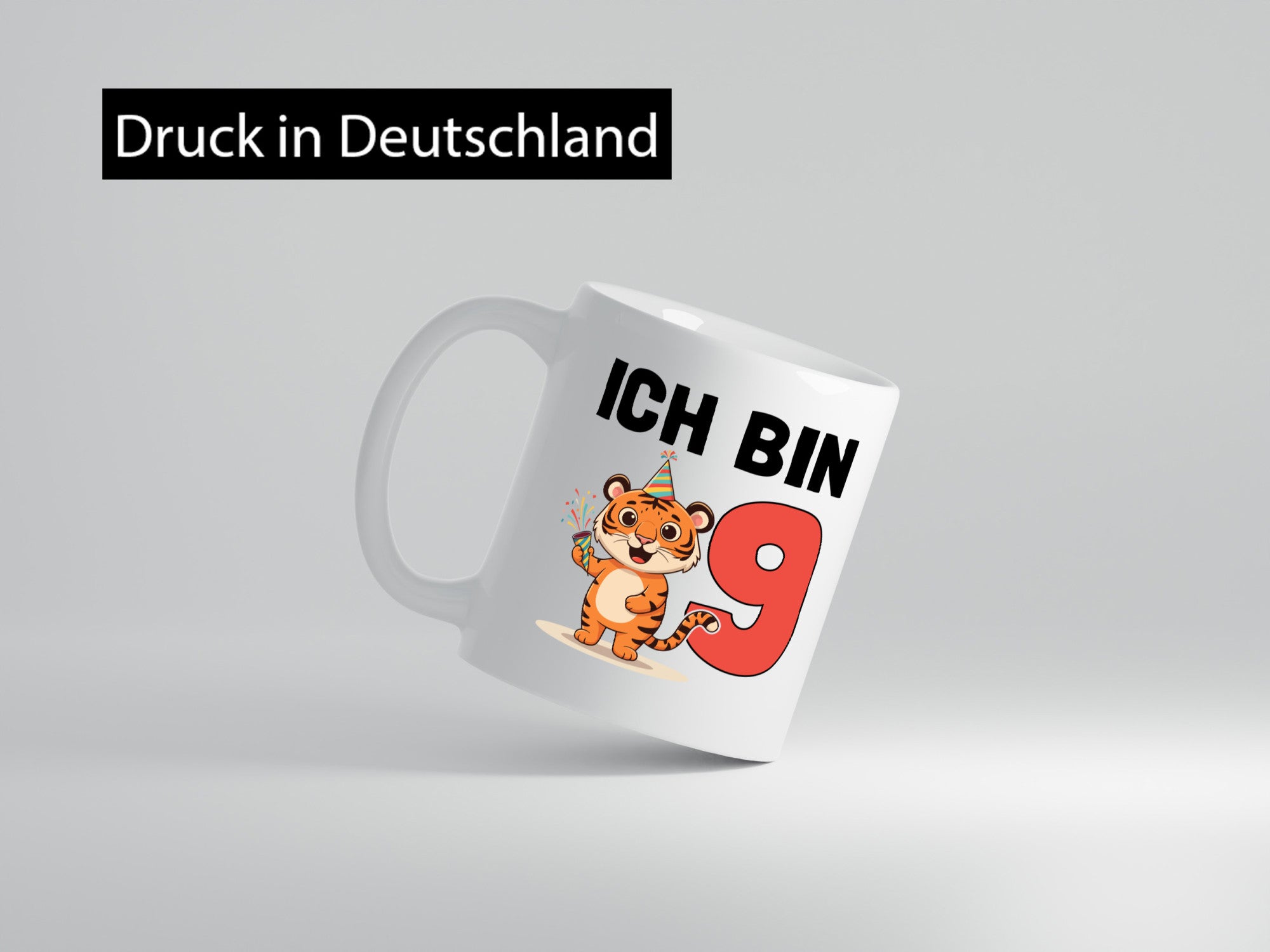 9. Geburtstag | 9 Jahre Tiger lustig Geschenkidee Geschenk Tasse