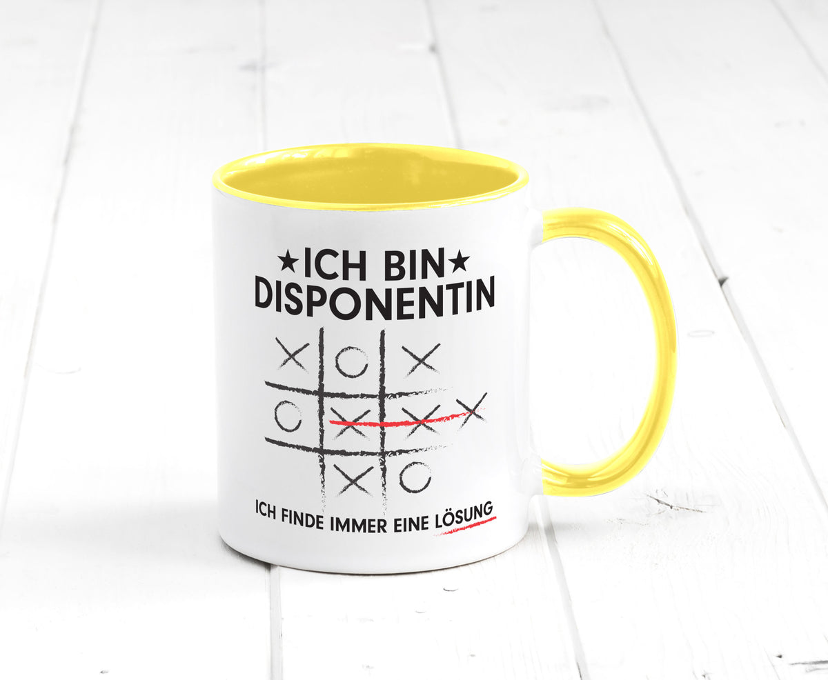 Lösung finden: Disponentin | Zuteilerin v2 lustiger Spruch Geschenk Humor Tasse