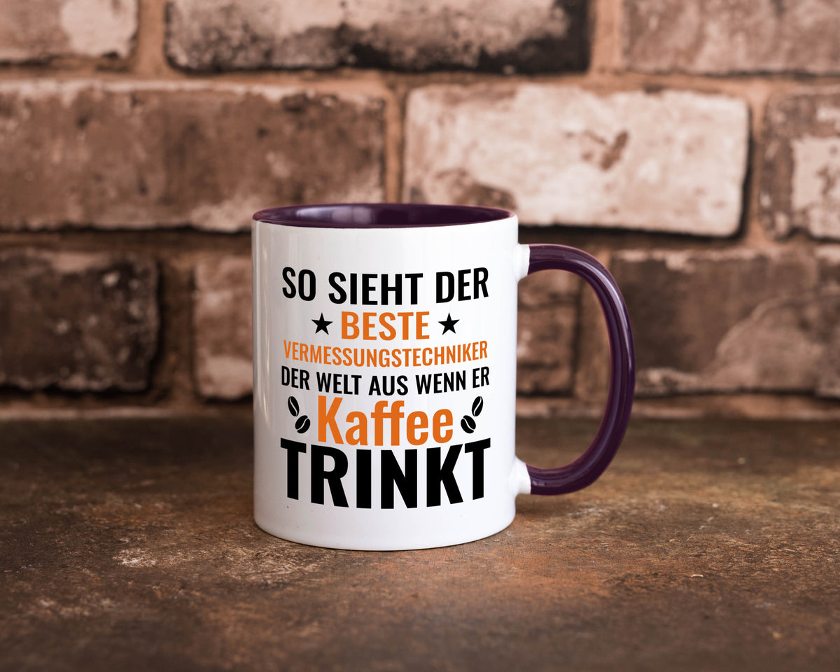 Kaffee trinkt: Vermessungstechniker | Techniker Geschenk Humor Geschenkidee Tasse