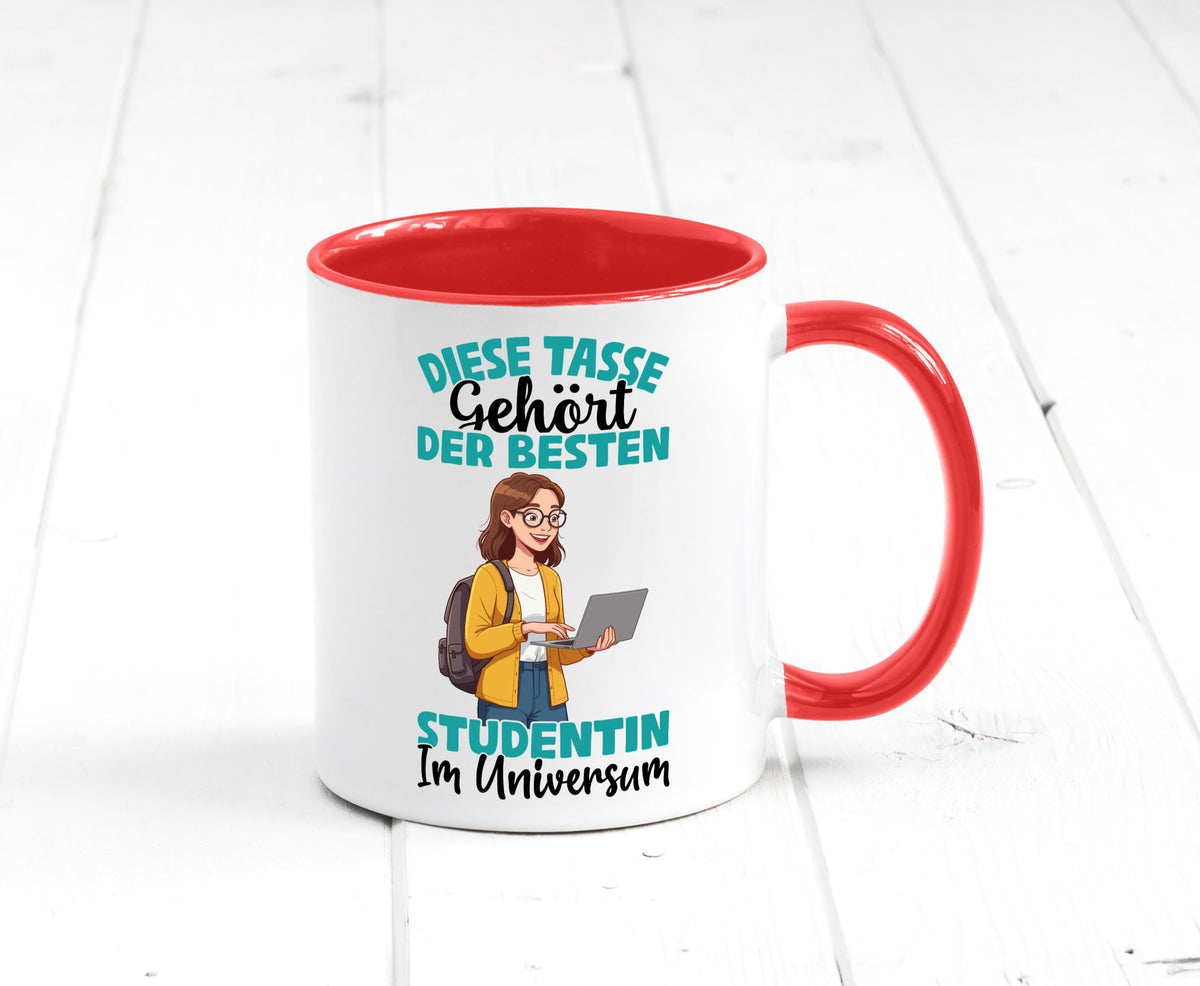 Im Universum: Studentin | Uni Studium Universität Geschenk Humor Geschenkidee Tasse