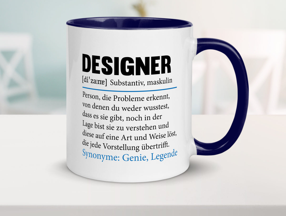 Designer Beruf | Gestalter Medien Schmuck Mode Geschenk Arbeit Kollegen Büro Tasse
