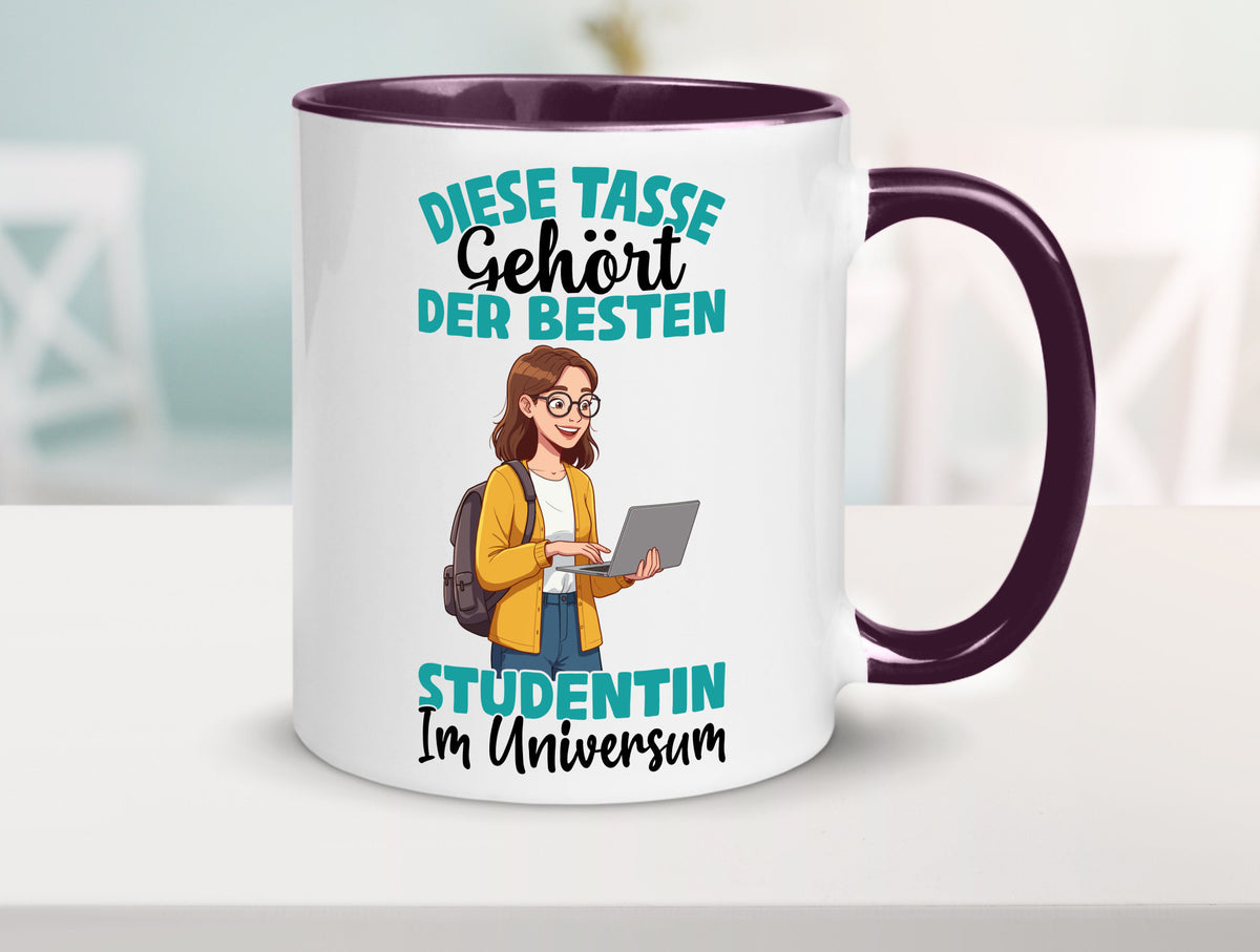 Im Universum: Studentin | Uni Studium Universität Geschenk Humor Geschenkidee Tasse