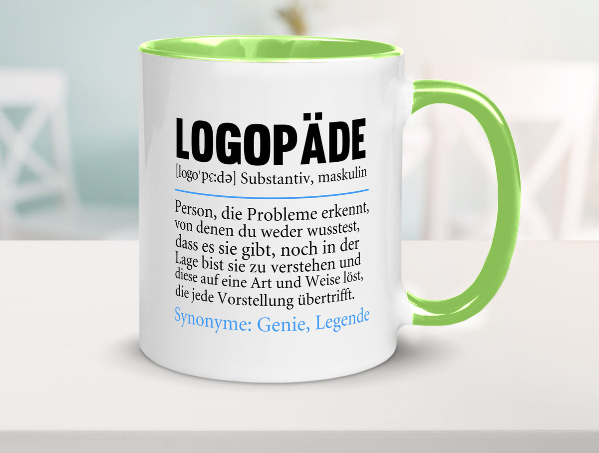 Logopäde | Spruch lustig Sprachtherapie Beruf lustiger Geschenk Arbeit Kollegen Tasse
