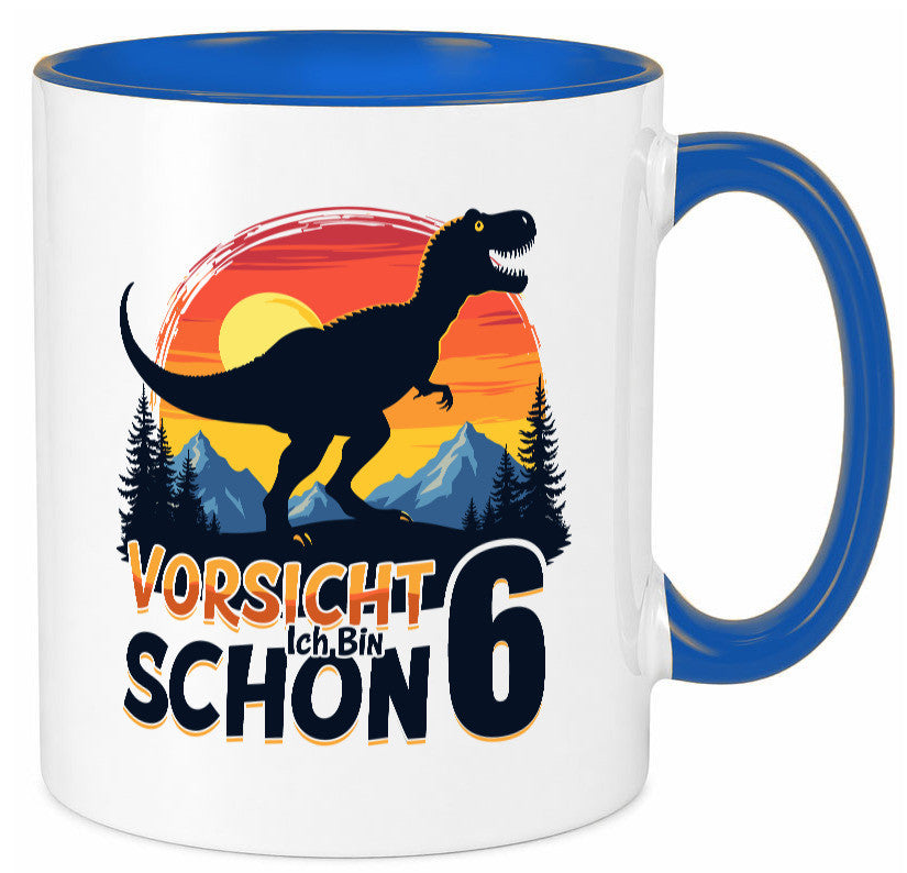 6. Geburtstag | 6 Jahre Dinosaurier Geschenkidee Humor Tasse