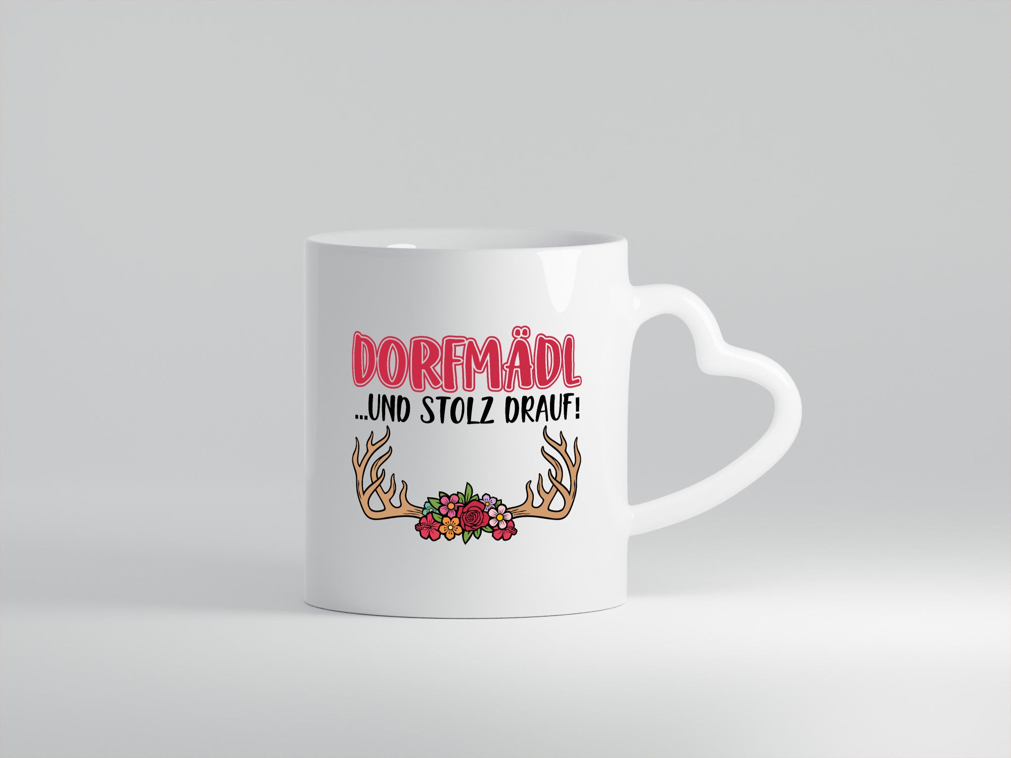 Dorfmädl | Dorfmädchen Tasse Blumen Dorfkind lustiger Spruch Geschenk Humor