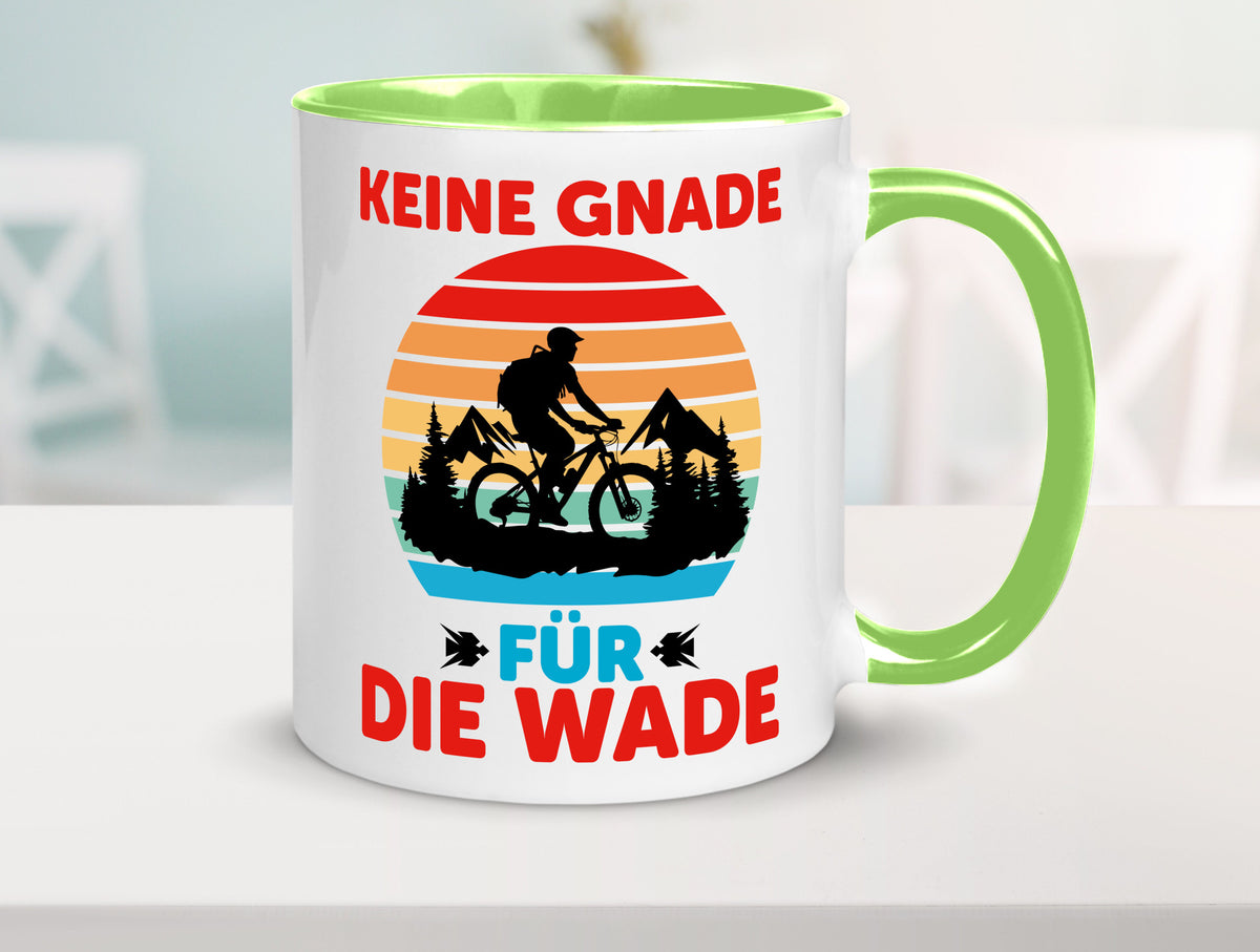 Keine Knade für die Wade | BMX Renrad Biker v2 lustig Humor Geschenkidee Tasse