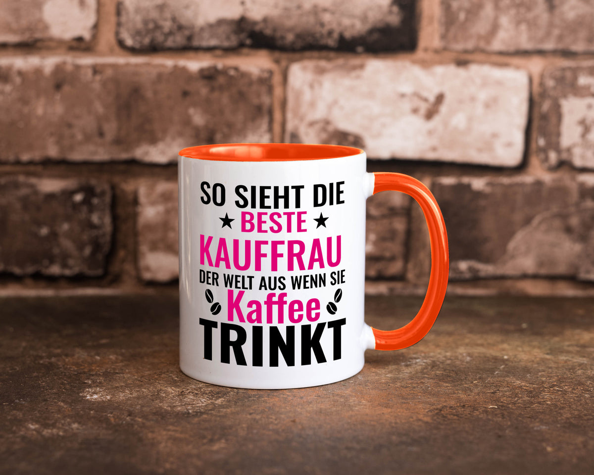 Kaffee trinkt: Kauffrau | Kauffrauen lustiger Spruch Geschenk Humor Tasse