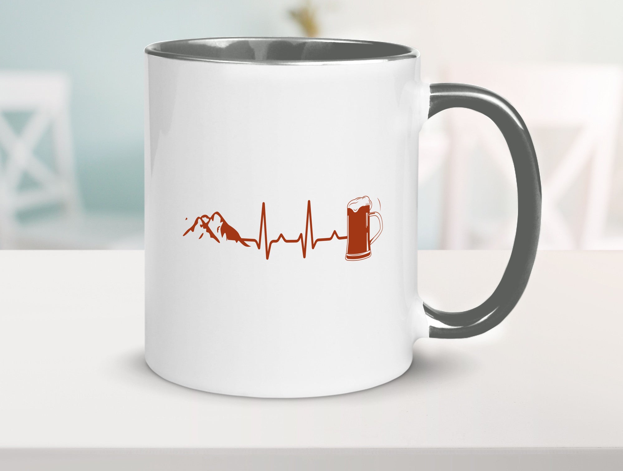 Berge und Bier | Wandern Wanderer Biertrinken Geschenkidee Humor Tasse