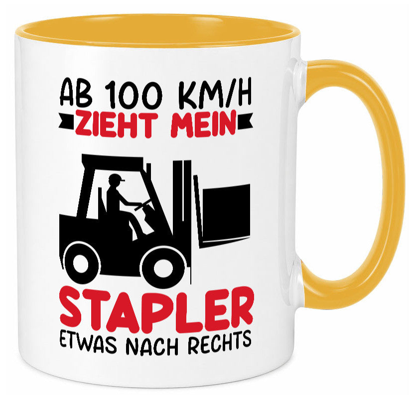 Stapler zieht nach Rechts | Staplerfahrer Arbeit Geschenkidee Kollegen Büro