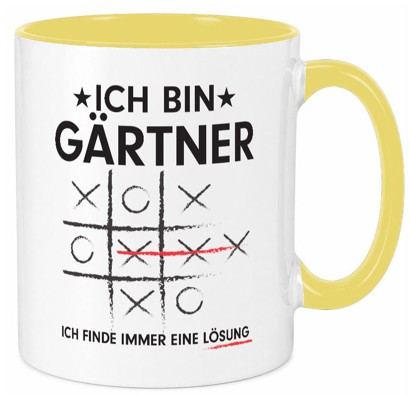 Lösung finden: Gärtner | Gartenbau v2 Geschenk Humor Geschenkidee lustiger Tasse