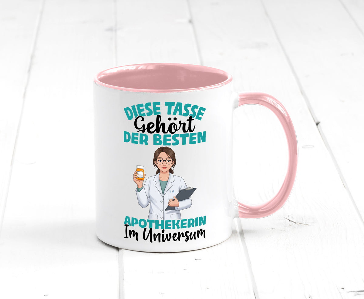 Im Universum: Apothekerin | Apotheke Pharmazie lustiger Spruch Geschenk Humor Tasse