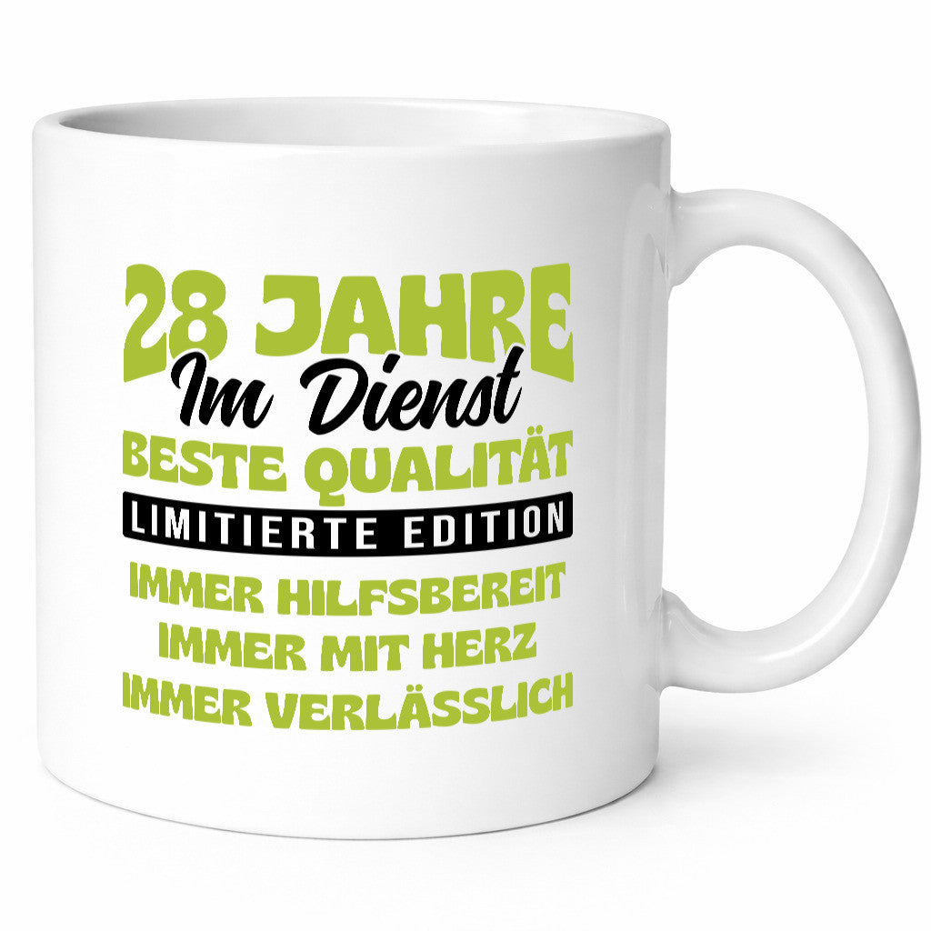 28 Jahre im Dienst | Jubiläum Arbeit v4 Geschenkidee Kollegen Büro Humor Tasse